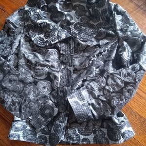 GORGEOUS GREY, SILVER AND BLACK WAIST LENGTH JACKET